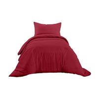 Ruggeri - Duvet Cover Set - 100% Pure Cotton - Made In Italy - Let's Color Collection! (Single, Red)