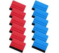 ruggito 12 Pieces Felt Edge Squeegee Car Wrapping Tool Kits, 4 Inch Felt Squeegee Applicator Tool for Car Vinyl Wrap, Window Tint, Wallpaper, Decal Sticker Installation