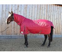 Ruggles 200g Middleweight Combo Neck Stable Rug for Horse/Pony - Ideal for layering or stand alone (Burgundy, 6' 6")