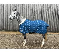 Ruggles 400g Heavyweight Stable Rug for Horse/Pony |Warm Stable Rug for colder months (Blue Shark Print, 6' 9")