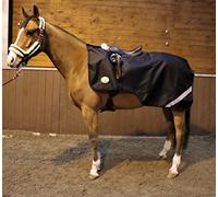 Ruggles 50g Exercise Sheet for Horse and Pony | Saddle Cut Out/Hole | Waterproof and Breathable 1200D Outer Fabric | Perfect for Exercising in Wet or Colder Conditions (Large, Black)