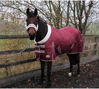 Ruggles 50g Lightweight Stable Rug With Fleece Collar | Smart Versatile Rug Perfect for Warmer Days or as an Under Layer in Colder Weather (Burgundy, 5' 3")