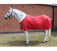 Ruggles 50g Lightweight Stable Rug With Fleece Collar | Smart Versatile Rug Perfect for Warmer Days or as an Under Layer in Colder Weather (Red, 6')