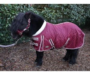 Ruggles 50g Stable Rug for Shetland Section A Donkey Miniature Horse | Smart Versatile Lightweight Rug Perfect for Warmer Days or as an Under Layer (Burgundy, 4')