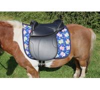 Ruggles Cub Saddle Pad with girth loops | Quilted Cotton | Pony Saddle Cloth (Owl Print)