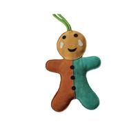 Ruggles Dog Toy - Tough Suede Dog Toy - Eco - Tug and throw (Gingerbread Man)
