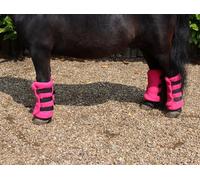 Ruggles Fleece Leg Wraps for Shetland Pony, Miniature Horse, Donkey | Ideal for Travel Stable or after Bathing/Wash Down (Pink, Std Shetland)