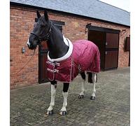 Ruggles Lightweight 50g Stable Rug for Heavy Horses - Clydesdale Shire Percheron | Fleece Collar| Smart Versatile Rug (7' 6", Burgundy)