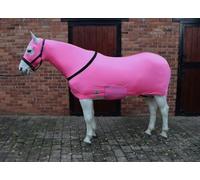 Ruggles Lycra Body Suit for Horse/Pony | Heat Sealed Seams | Detachable Tail Sleeve | Stretch Under Rug | Anti Rub Vest (Extra Small Without Ears, Pink)