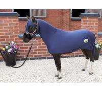 Ruggles Miniature Horse Lycra Body Suit With Detachable Tail Cover | Ideal for Shows and Keeping Horse Clean | Available with or without Ears (Navy, Small - No Ears)