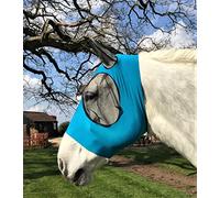 Ruggles Pull On Lycra Fly Mask for Heavy Horse Breeds - Shire Clydesdale Percheron etc | Four Way Stretch Lycra for Ultra Comfort | Excellent Protection from Flies and Insects (Aqua, XXL)