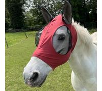 Ruggles Pull On Lycra Fly Mask for Horse And Pony | Mesh Eyes and Ears | 4 Way Stretch for Ultra Comfort No Buckles or Straps (L, Burgundy)