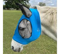 Ruggles Pull On Lycra Fly Mask for Horse And Pony | Mesh Eyes and Ears | 4 Way Stretch for Ultra Comfort No Buckles or Straps (M, Aqua)