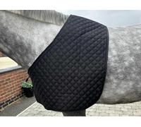 Ruggles Quilted Anti Rub Bib for horses and ponies - Shoulder Guard (Black, Pony)
