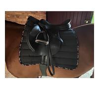 Ruggles Quilted Reversible Saddle Pad | Soft Padded Comfortable Saddlecloth | Polycotton | Ideal for Everyday Use Black
