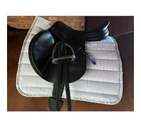 Ruggles Quilted Reversible Saddle Pad | Soft Padded Comfortable Saddlecloth | Polycotton | Ideal for Everyday Use White