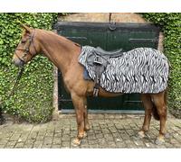 Ruggles Ride On Mesh Fly Exercise Sheet for Horse and Pony, lightweight, breathable fly protection (Zebra Print, Medium)