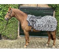 Ruggles Ride On Mesh Fly Exercise Sheet for Horse and Pony, lightweight, breathable fly protection (Zebra Print, Extra Large)