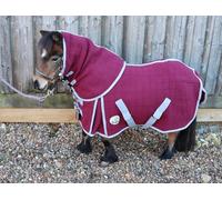 Ruggles Shetland-Miniature-Donkey Triple Layer Wicking Rug With Detachable Neck Cover - ideal for Travel Shows Stable and Cooling/Drying after Exercise or Bathing (Burgundy, 4' 9")