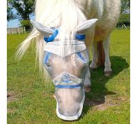 Ruggles Shetland Miniature Section A Fly Mask | Horse & Pony Eye Protection Mini Small & Large | Fleece Lined (Shetland L-With Nose)