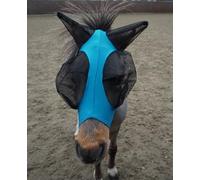 Ruggles Shetland Miniature Section A Pull On Fly Mask With Ears | Stretch Lycra | Horse & Pony Eye Protection | Standard Shetland & X-Mini Sizes (Aqua, Std Shet)