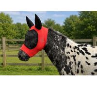 Ruggles Shetland Miniature Section A Pull On Fly Mask With Ears | Stretch Lycra | Horse & Pony Eye Protection | Standard Shetland & X-Mini Sizes (Orange, X-Mini)