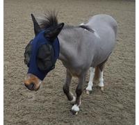 Ruggles Shetland Miniature Section A Pull On Fly Mask With Ears | Stretch Lycra | Horse & Pony Eye Protection | Standard Shetland & X-Mini Sizes (Navy, Std Shet)