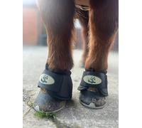 Ruggles Shetland No Turn Over Reach Boots |Durable Protective Lightweight Bell Boots | Tough Ballastic Outer | For Standard Shetlands and Small Ponies (Extra Extra Small, Black)