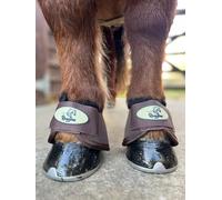 Ruggles Shetland No Turn Over Reach Boots |Durable Protective Lightweight Bell Boots | Tough Ballastic Outer | For Standard Shetlands and Small Ponies (Extra Extra Small, Brown)