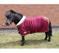 Ruggles Show Fleece Rug For Shetland Section A Donkey and Miniature Horse | Smart versatile Rug Ideal for Shows, Travel, Stable, after Exercise or Bathing (Burgundy, 3')