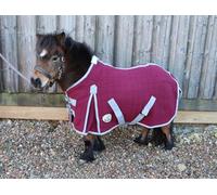 Ruggles Triple Layer Moisture Wicking Rug for Shetland Ponies, Donkeys and Miniatures- Ideal for Travel Shows Stable and Cooling/Drying after Exercise or Bathing (Burgundy, 4' 6")