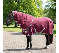 Ruggles Triple Layer Wicking Rug With Detachable Neck for Horse and Pony, ideal for Travel Shows Stable and Cooling/Drying after Exercise or Bathing - moisture wicking stable rug (Burgundy, 5')