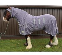Ruggles UV Combo Fly Rug for Heavy Horses, Shires Clydesdale Percheron | Lightweight Breathable Protection from Flies and Biting Insects (Shark Grey, 6' 9")