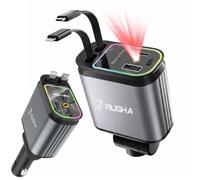 Rugha 66W 4-in-1 Retractable Car Charger USB C Fast Charging Adapter