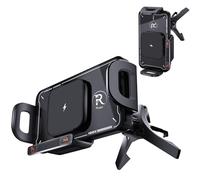 RUGHA Wireless Car phone Charger Mount 15W Fast Charging, Phone Holder with one click Rotation Dual-Motor Design for any Car Air Vent.Compatible with i phone17/16/15, androids etc