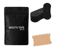 RUGISTIC Mouth Tape for Sleeping - 60 Sleep Mouth Strips + 10 Nasal Strips | Comfortable Sleep Tape for Men & Women | Anti Snoring Breathing Tape with Hole
