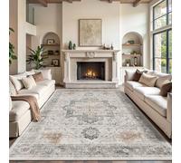 Rugland 6x9 Area Rugs for Living Room, Vintage Washable Area Rug, Taupe