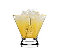 RUGLUSH Middle Finger Martini Glass - 8oz 3D Middle Finger Stemless Martini Glasses - Funny Cocktail Glasses for Margarita, Shots, Liquor - Fun Gifts for Men and Women - Man Cave Accessories