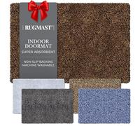 RugMast Premium Microfiber Indoor Door Mat - 24"x36" Washable Entry Mat, Non-Slip, Waterproof Backing, Super Absorbent, Low Profile Entryway Doormat for Indoor Entrance
