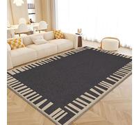 RUGMRZ Anti Slip Bedside Rugs for Bedrooms 140x200cm,Black,Modern Simplicity for Fireplaces,Corridor,Bedroom