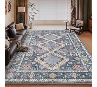 RUGMRZ Anti Slip Livingroom Rug Blue 80x200CM, Absorbent Small rug Retro floral patterns for Boys Bedroom,Patio