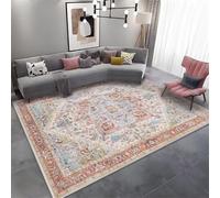 RUGMRZ Area Rugs carpets and 130x190CM Ornaments For The Living Room Blue. Red floral pattern vintage carpet. bedside large bedrooms