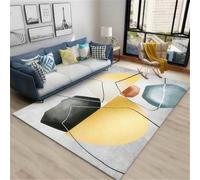 RUGMRZ Baby Rug Play Mat Children'S Large Rugs Bathroom Carpet Bedside Carpets 140x200CM Girls Room gold Corridor Door Dirt-Resistant Non-Slip Art Gray Black