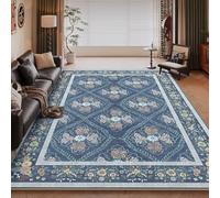RUGMRZ Baby Rugs Play Mat Cheap+Extra+Large+Rugs Kitchen Carpet Non Slip Washable Centre Carpets For Living Room 120x160CM 35 Blue Fully Covered Sofa Bottom