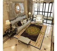 RUGMRZ Bathroom Rug Tiles Custom Rugs Floor Carpet Living Room Large Carpets Tile 200x300CM Princess Bedroom Accessories Yellow Vintage Style Geometric Rules Sofa