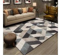 RUGMRZ Bedroom Rug Fluffy Lounge Rugs Hall Carpet And Runners Long Carpets Small Modern Minimalist Geometric Abstract Anti Slip Washable Decoration Runner grey160x230CM