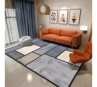 RUGMRZ Bedside Rug For Bedrooms Fluffy Rugs Living Room Extra Large Thick Carpet Xxl Carpets Modern Minimalist Geometric Abstract Anti Slip Washable Decoration Hall Runner grey140x200CM