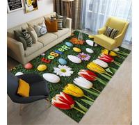 RUGMRZ Carpets Small Size Area Rugs For Living Room centre rug 60x110CM Green. Red and yellow 3D floral carpet. carpet outdoor garden