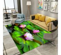 RUGMRZ Cheap Carpets Living Room Rugs Kids Fireside Carpet For Hearth 120x160CM Rug green Lotus Leaf Pattern Is A Must New House Decoration