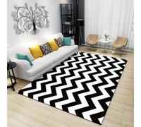 RUGMRZ Christmas Rug Sale Clearance Bathroom Rugs Carpet Kitchen Classroom Carpets Modern Minimalist Geometric Abstract Anti Slip Washable Decoration For black100x160CM